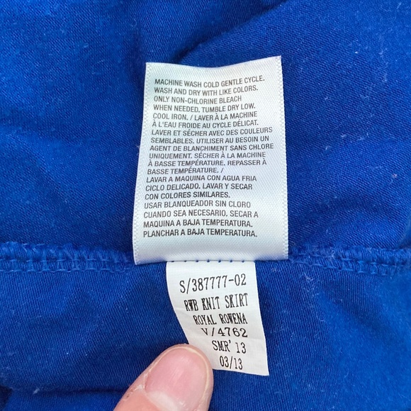 Women’s Old Navy royal blue A-line skirt with elastic waist and drawstring - Picture 7 of 7